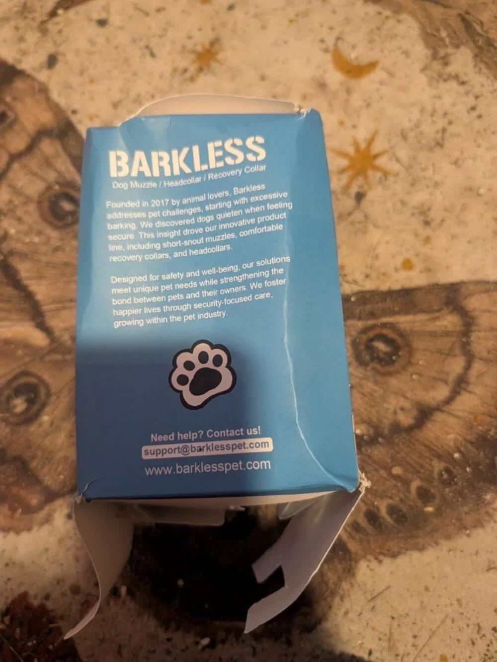 Barkless 2-in-1 Inflatable Pet E-Collar Size Extra Large Dog Surgery Cone Box